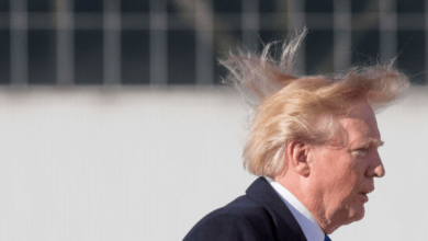 Trumps Wig Falls off