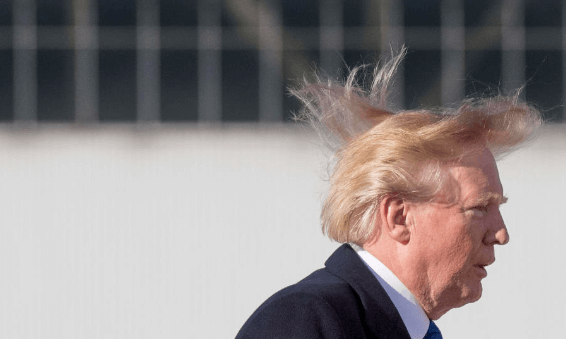 Trumps Wig Falls off